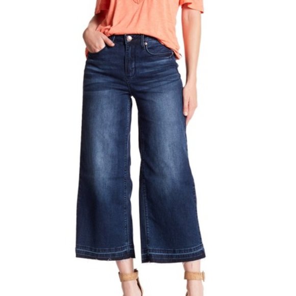 wide leg gaucho jeans